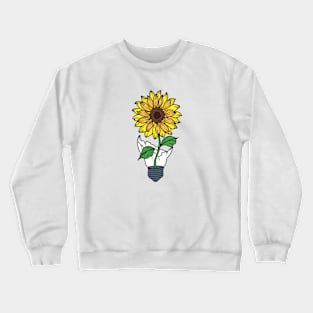 Sunflower in a light bulb Crewneck Sweatshirt